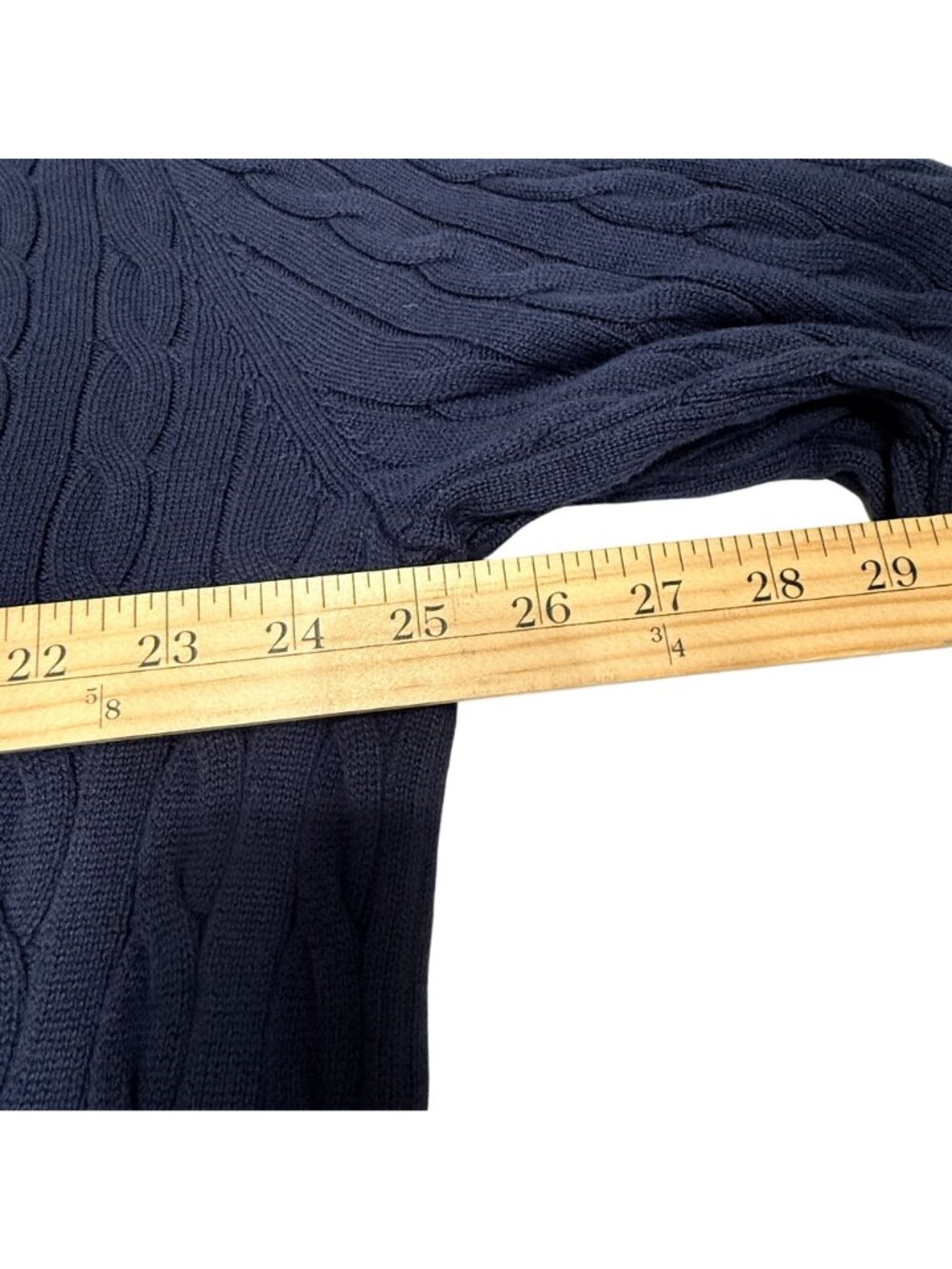 J.Crew Men's Navy Cable-Knit Crewneck Sweater XL 100% Cotton Style #BV493 - Picture 11 of 14